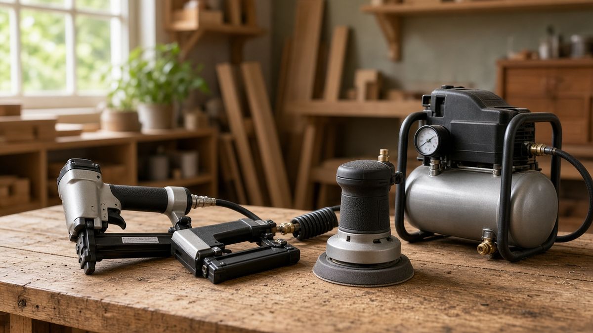 Illustration for: Top 7 Best Air Tools for Woodworking【Must have woodworking air tools】