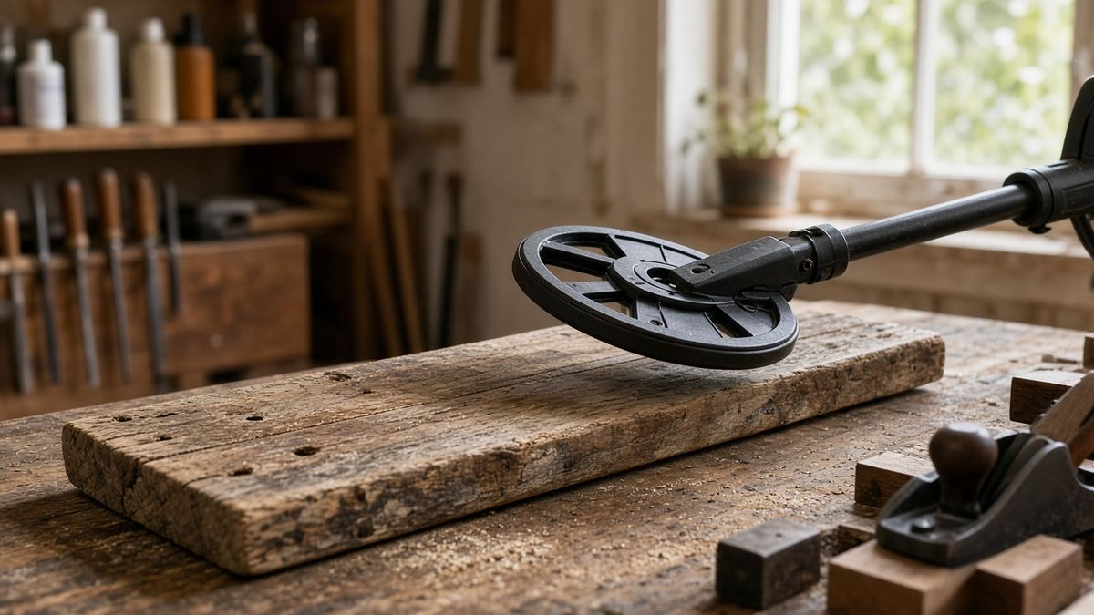 Illustration for: 8 Best Metal Detector For Woodworking to Detect through Wood for Nails