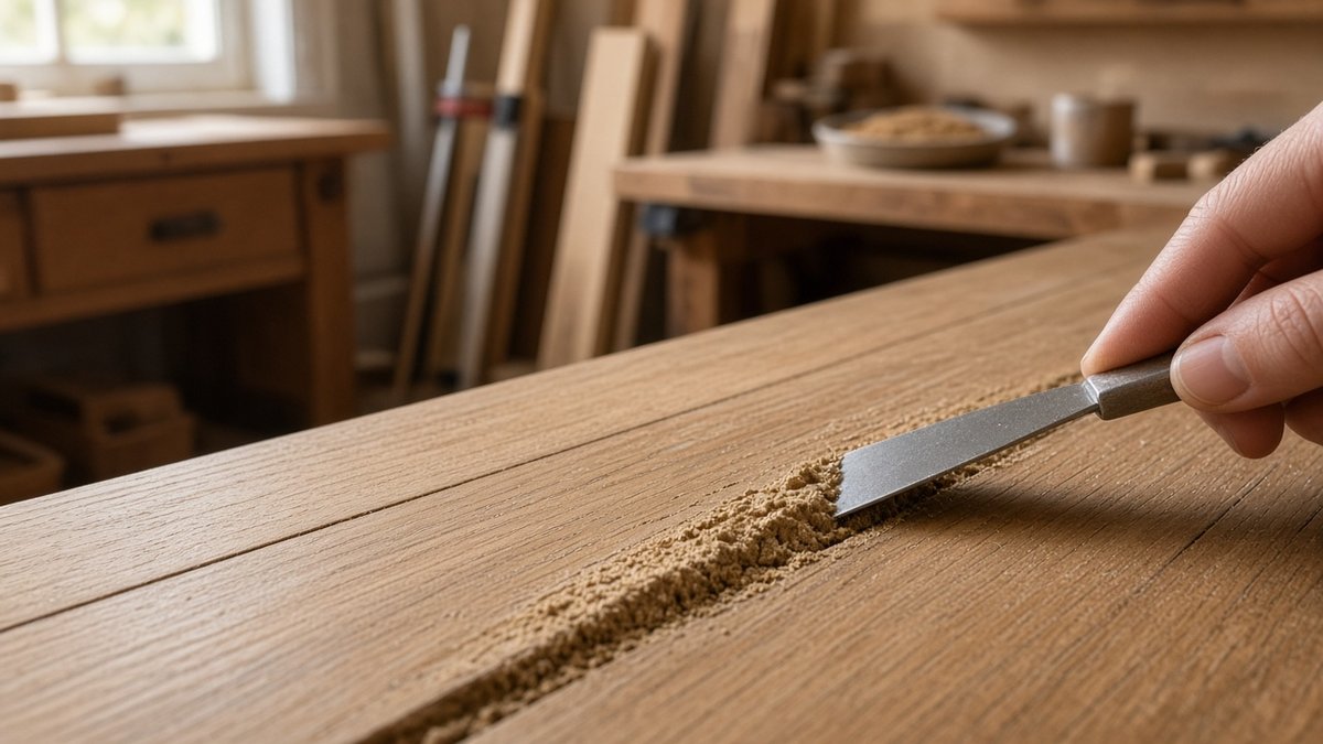 Illustration for: How to Make Wood Filler for Hardwood Floors? [5 Steps]