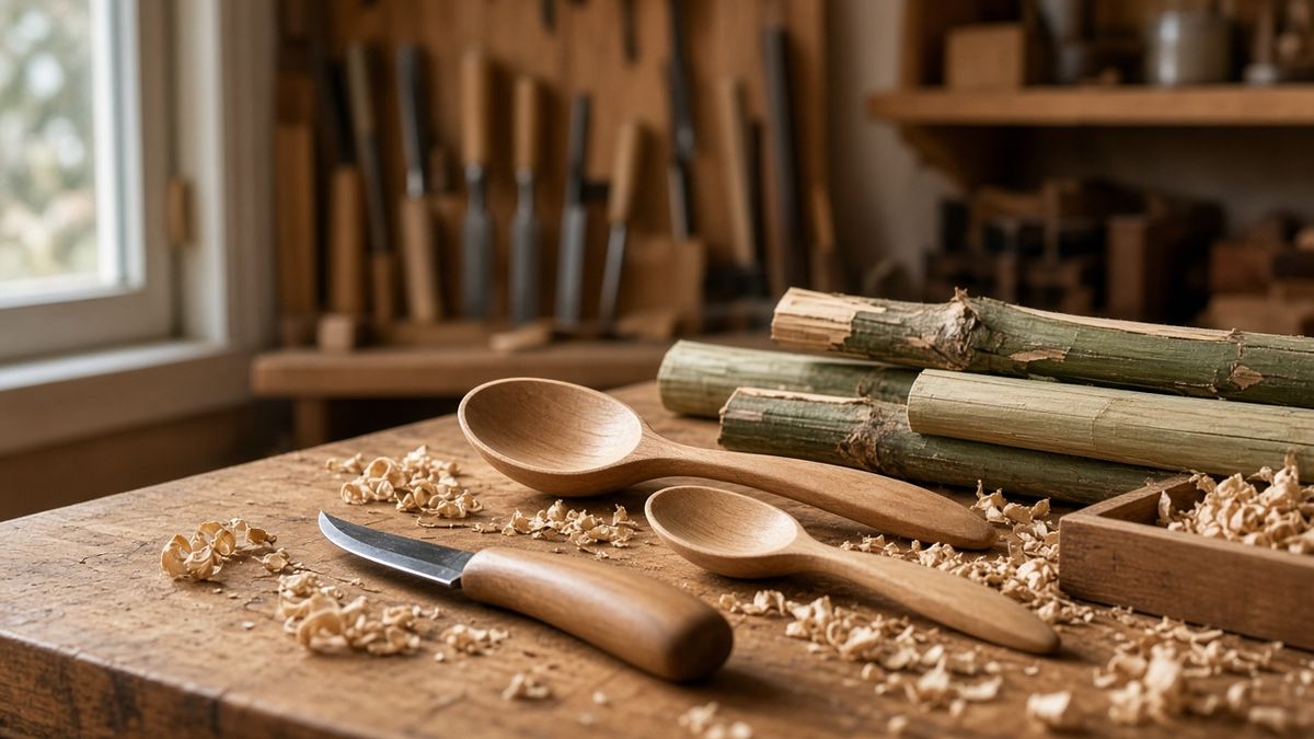 Illustration for: Types of Wood Best for Spoon Carving